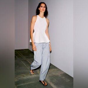 ZW COLLECTION TAPERED COATED MID-RISE JEANS